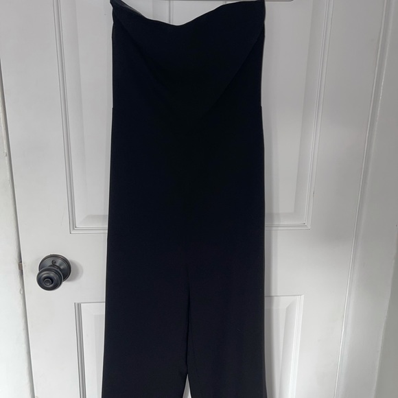 Black Strapless Fitted Jumpsuite - Picture 2 of 7